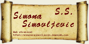 Simona Simovljević vizit kartica
